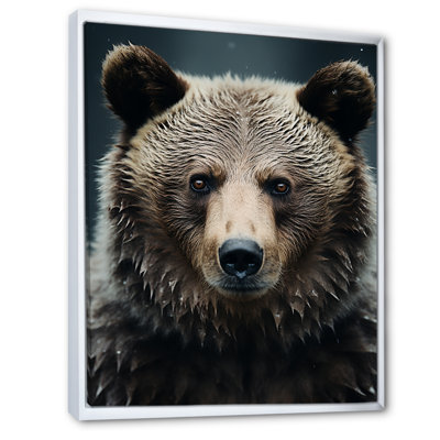 «Minimalist Grizzly Bear Essence», reproduction sur toile