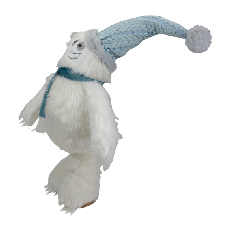 Figurine de Noël en peluche 23 pouces blanc et bleu