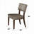 Ensemble de 2 chaises d'appoint en tissu gris Drake et finition espresso