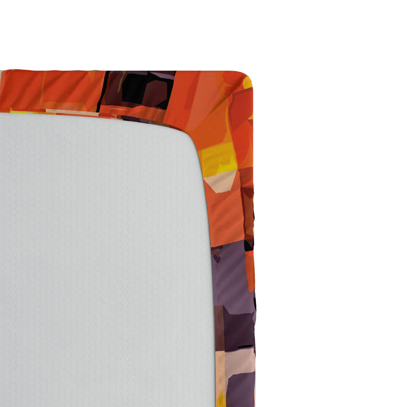 Microfiber Geometric Fitted Sheet, Full Fitted Sheet