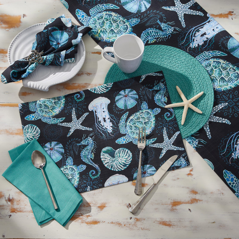 Anaisha Runner No Pattern Printed Table Runner