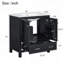 Ensemble de meuble-lavabo 60 po avec lavabos doubles, lavabos en céramique, tablettes de rangement et tiroirs divisés pour salle de bain moderne-129184486