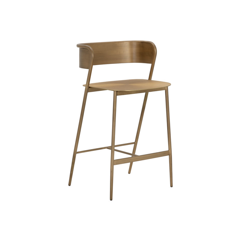 TABOURET DE COMPTOIR Syed - GUNMETAL, Tabouret de comptoir (siège d'une hauteur de 25,5, Or antique