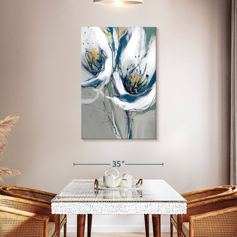 Avery Seafoam Blooms, 45" H x 30" W