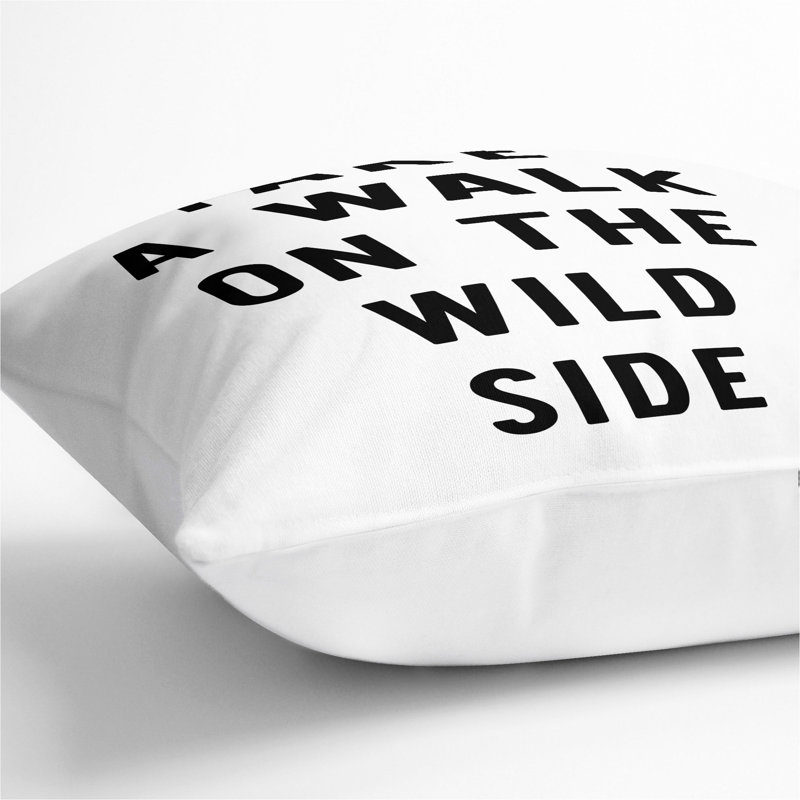 Wild Side Scatter Cushion, 55cm H x 55cm W x 20cm D, White
