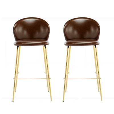 Kira Indoor Upholstered Bar Stool Set of 2