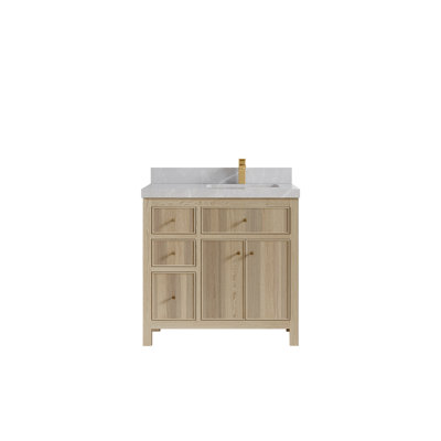 Bryker Woods 36'' Single Bathroom Vanity with Quartz Top