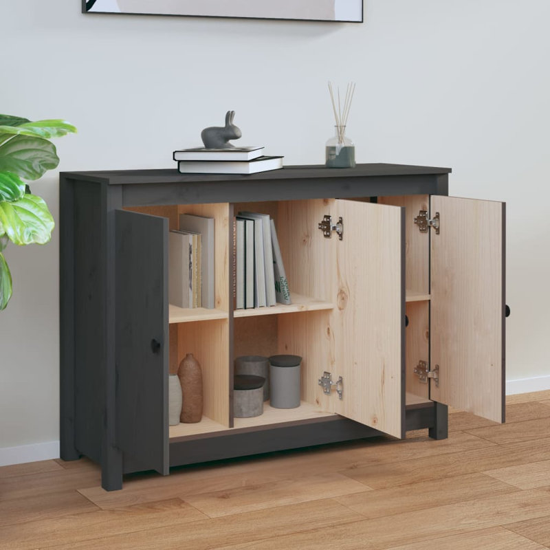 Portillo 100cm Solid Wood Sideboard, Grey
