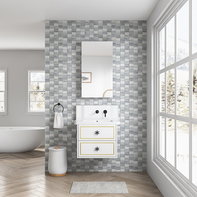 20''x36'' Beveled Mirror Bathroom Medicine Cabinet - Left Door Opening, Abundant Storage Room, Engineered Wood, Clear Mirror, Hinges 20'' W X 36'' H With Edge Spacious Spot, Quiet