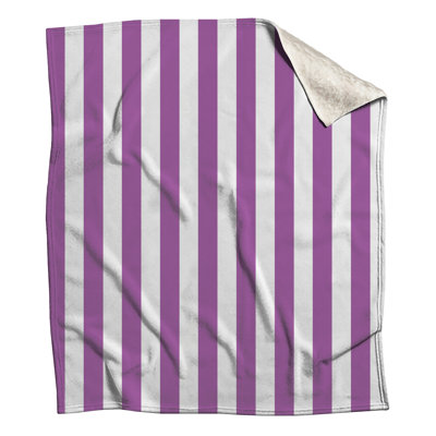 Purple Vertical Stripes Blankets