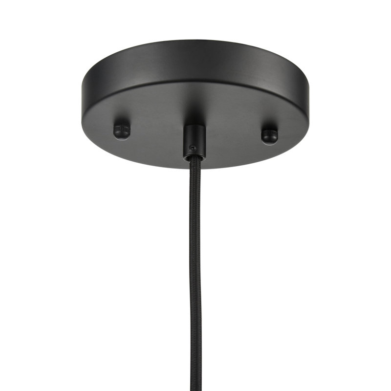Luminaire sphère suspendu 1 lumières simple Cournoyer, Noir, Blanc