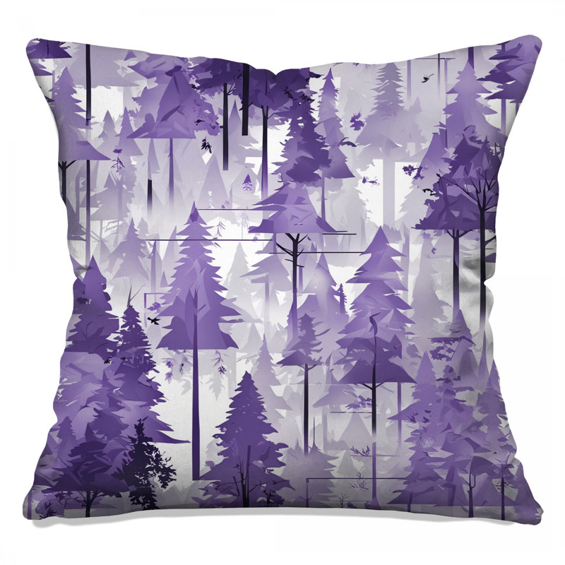 Coussins décoratifs mauve à double face, 14 X 14 pouces