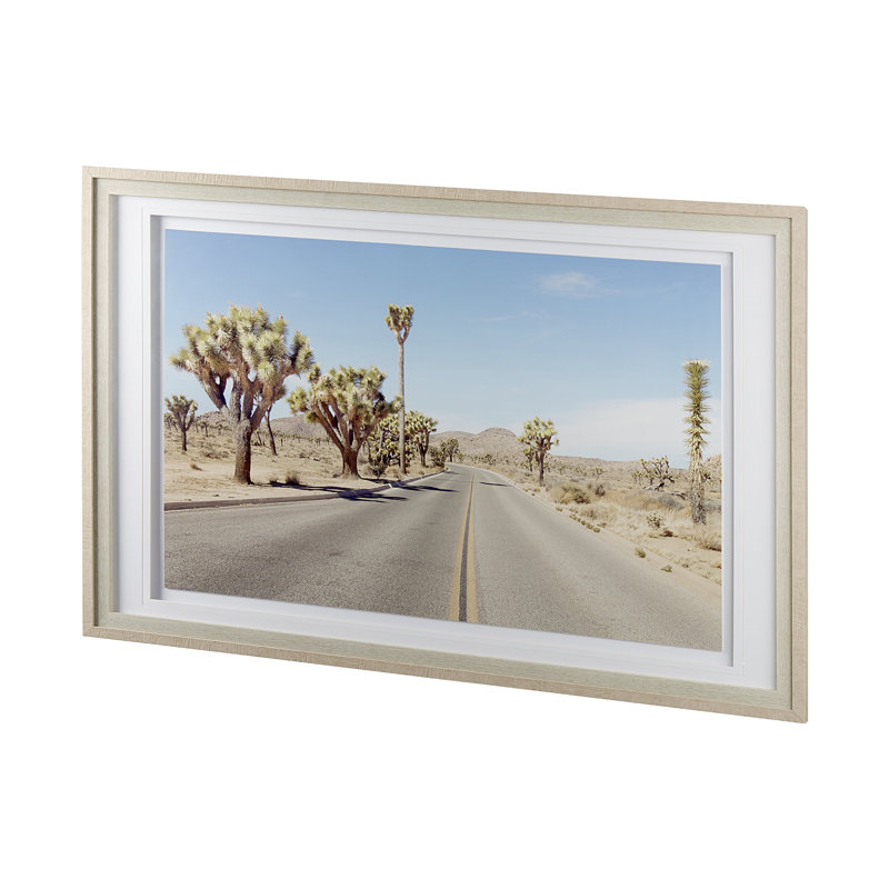 «Desert Road» par Irène Leurçocki, photographie d'art encadrée texturée avec passe-partout