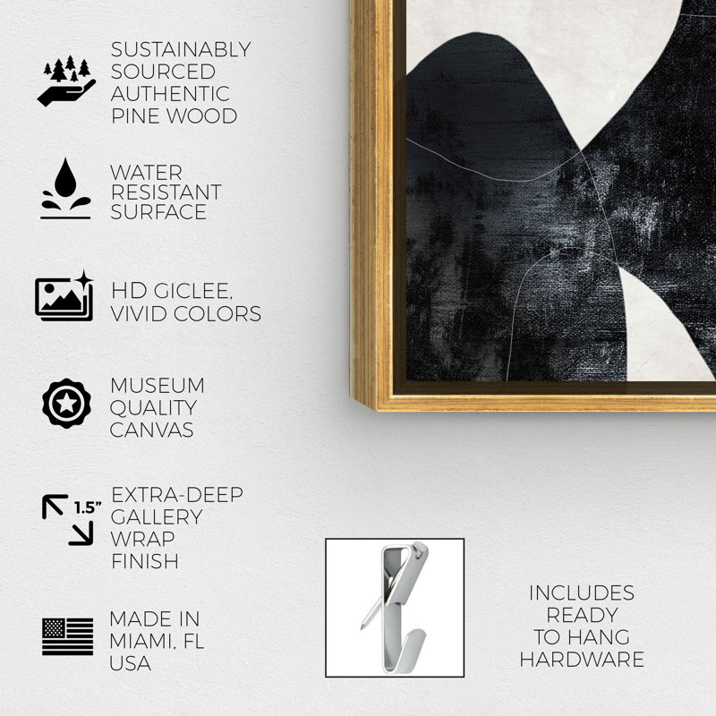 All All Me Horizontal - Impression sur toile, Cadre doré, H 16 po x l 24 po