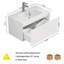 Meuble-lavabo mural 32 po avec tiroir à fermeture en douceur-884094730