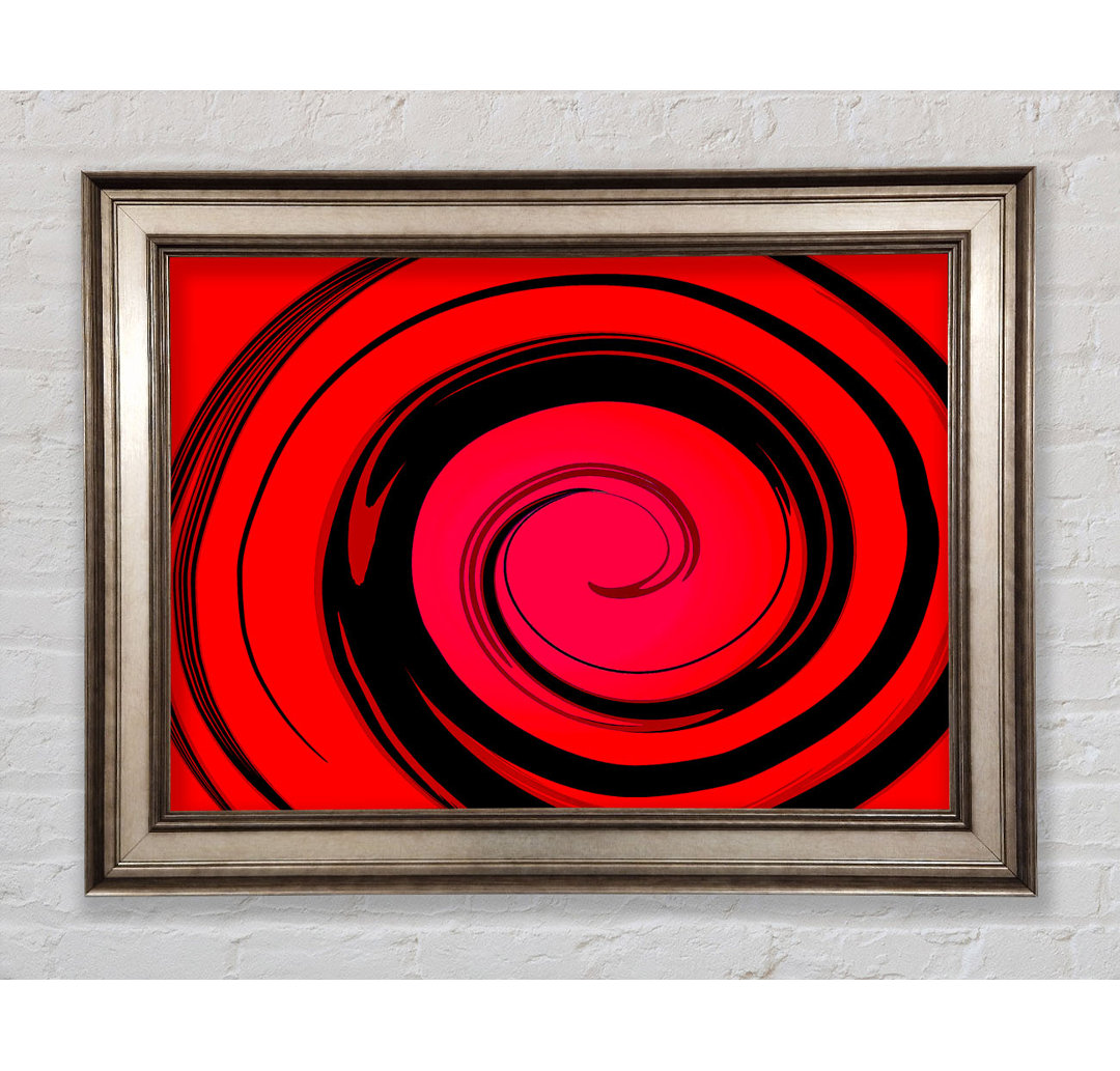 Gerahmtes Leinwandbild Red Liquid Swirl