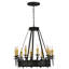 Lustre de roue de style bougie 10 lumières façon bougie Knighton