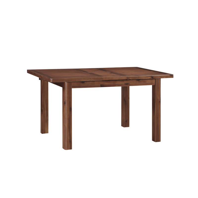 Oruada Extendable Acacia Solid Wood Dining Table, Dark Brown