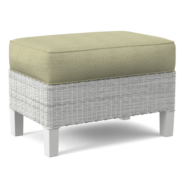 Gibraltar Ottoman, Frost White, White Performance Fabric; 0851-94