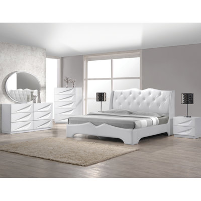 Kogan Upholstered Leather Platform Bed 