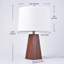 Petite lampe de table en bois 22 po avec abat-jour en lin-1403183394-1403183393