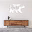 Ours en métal, art mural montagne, faune, paysage, silhouette - ours en silhouette-86792789-86792784