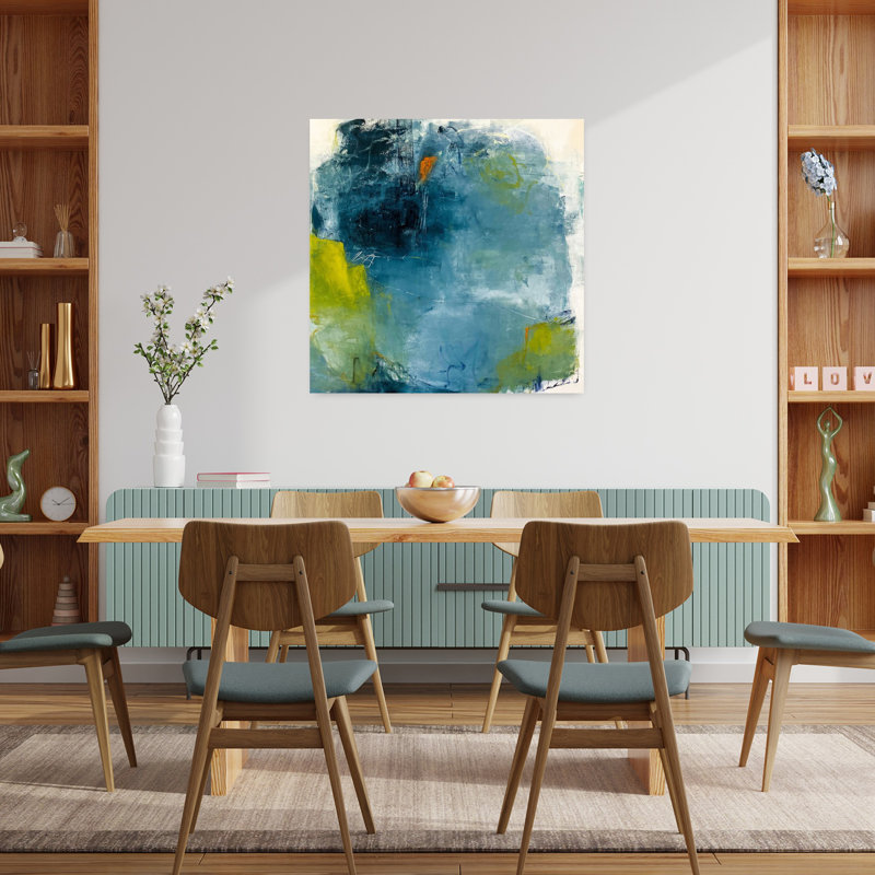 Troisième élément, art abstrait contemporain, H 36 po x l 36 po