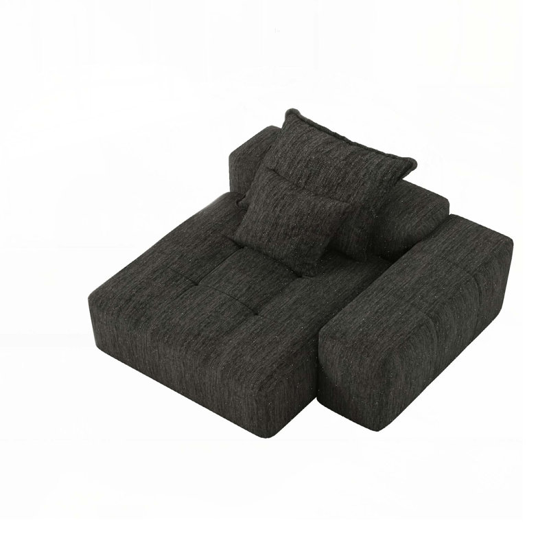 Canapé Chenille, Noir
