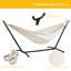 Hamac double double classique avec base en acier 9 pi et capacité de 450 lb, beige