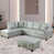 Silver Green Faux Leather