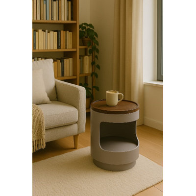 Table d'appoint en fer avec ouverture