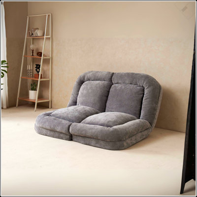 Convertible Fold-Out Double Sofa Bed, Gray, 18 Adjustable Positions, Perfect For Living Rooms And Small Apartments