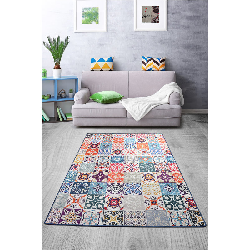 Antibacterial Hall Carpet, 2.6 x 9.8 ft, 100% Polyester, 0.2 in Pile Height, Non-Slip Felt Dot Underside | Machine Washable, Durable, 700 g/m² | Perfect for Entryways & Living Rooms - Easy Care & Elegant Design