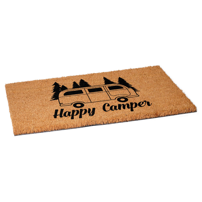 Happy Camper Doormat, 17" W x 29" L