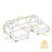 5 - Piece Upholstered Camel Chenille Modular Sectional Sofa with Throw Pillows & Removable Ottomans-1525103423-1525103409