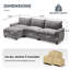 Canapé modulaire 110 po avec repose-pieds modulaire en L de 110 po avec repose-pieds et assise profonde, gris foncé-1729293805-1729634715