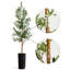 Arbre artificiel dans un pot de fleurs moderne, décoration d'arbre en soie d'olivier artificiel (pot et arbre)-938195087-925170724
