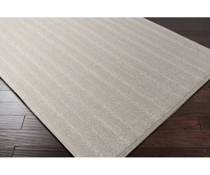 Tapis taupe tissé à la main Philip, Rectangle 4 pi x 6 pi