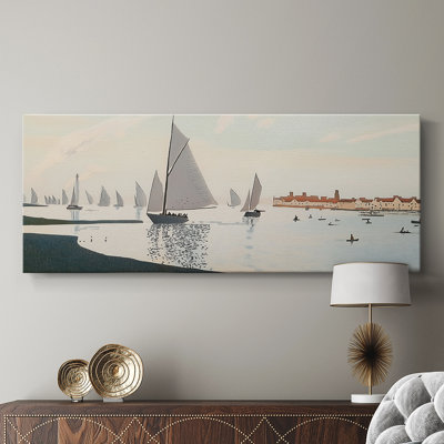 Série nautique-CXCVI- Toile tendue avec châssis - Prêt à être accroché