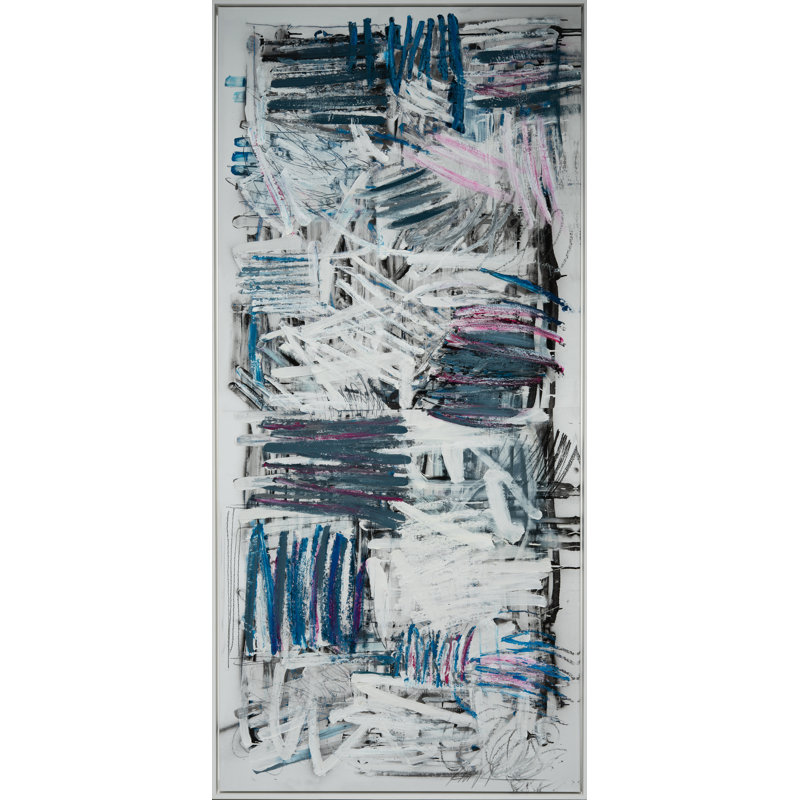«My Blues Piling On» par Robert Robinson - peinture sur toile à cadre flottant