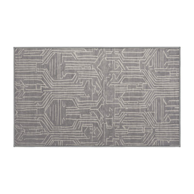 Machine Washable Gray Area Rug
