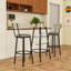 Ensemble de tabourets de bar ronds avec tablette-535283116-535283117