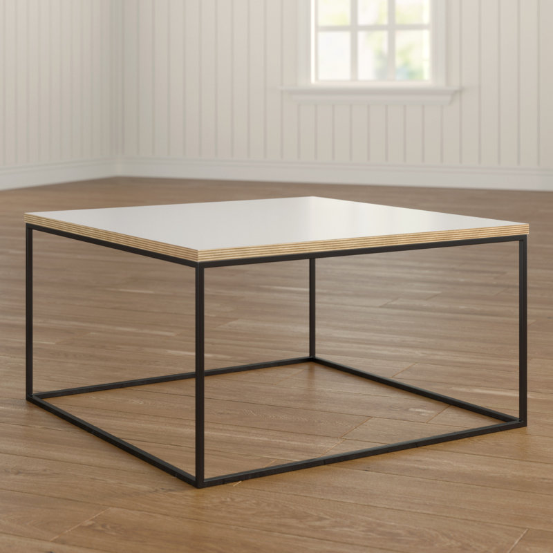 Linkous Solid Coffee Table, Black, Walnut