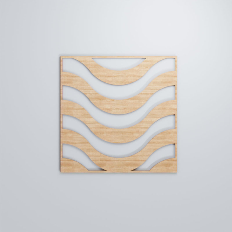 Panneaux muraux décoratifs en bois Parker, 3/8", Petit (l 11 3/8 po x H 11 3/8 po), PVC de qualité architecturale