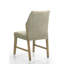 2 chaises de salle à manger en lin beige, finition pieds en chêne rustique, assise 19 po H l 20 po x P 18 po H, rembourrée et assise, design pratique et élégant
