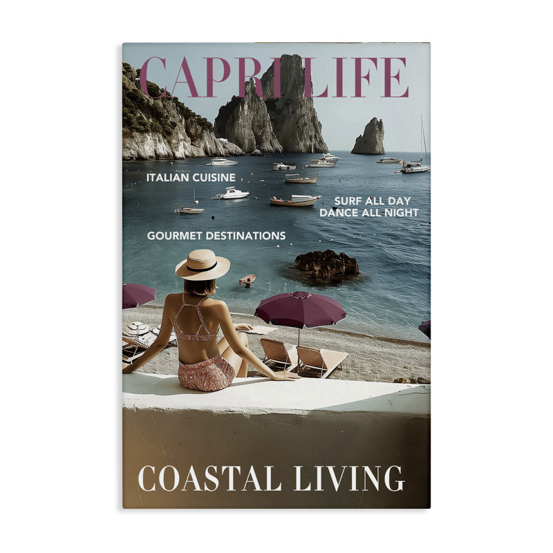 Toile Capri Life, design par Annabelle Hall, H 24 po x l 16 po