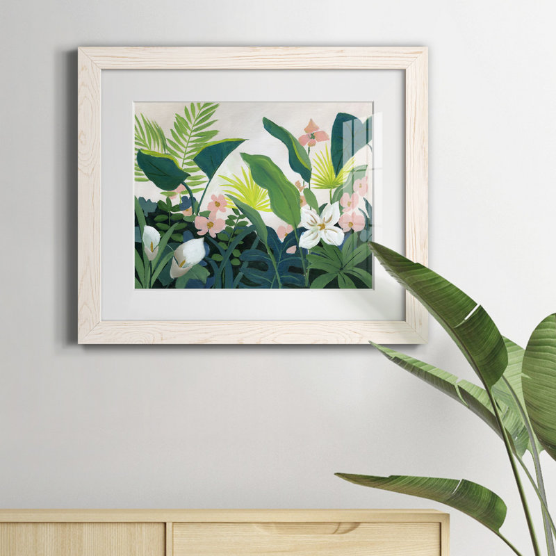Tropiques - Reproduction de cadre photo sur papier, Papier encadré blanc, H 20 po x l 17 po x P 1,5 po