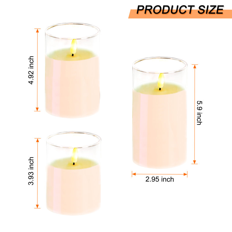 Ensemble de bougies colonne parfumées 3 pièces