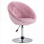 Siège de meuble-lavabo moderne réglable doux capitonné en velours rose doux pour le salon de la chambre à coucher