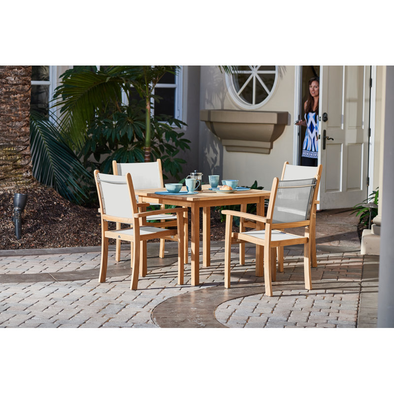 Stacking Solid Wood Dining Chair, White